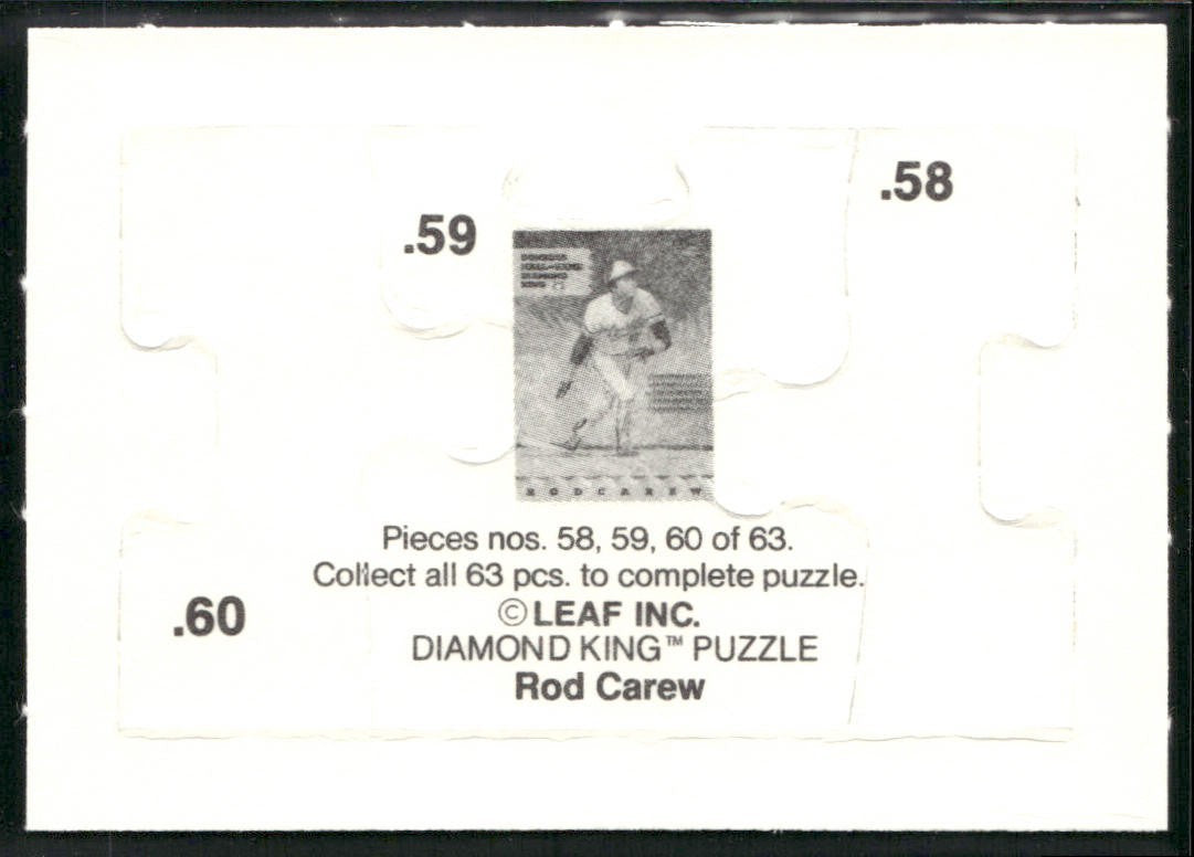 Puzzle Piece Lot Bundle 10 Different Baseball Cards P001 back