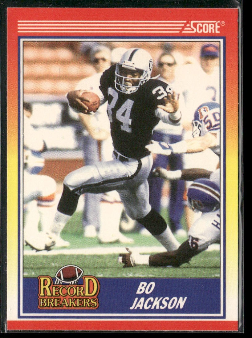 Bo Jackson Player Lot Bundle 10 Different Football Cards BOJ002 Raiders back
