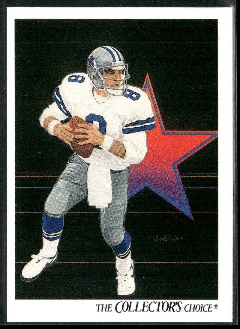 Troy Aikman Player Lot Bundle 10 Different Football Cards TA003 Cowboys back