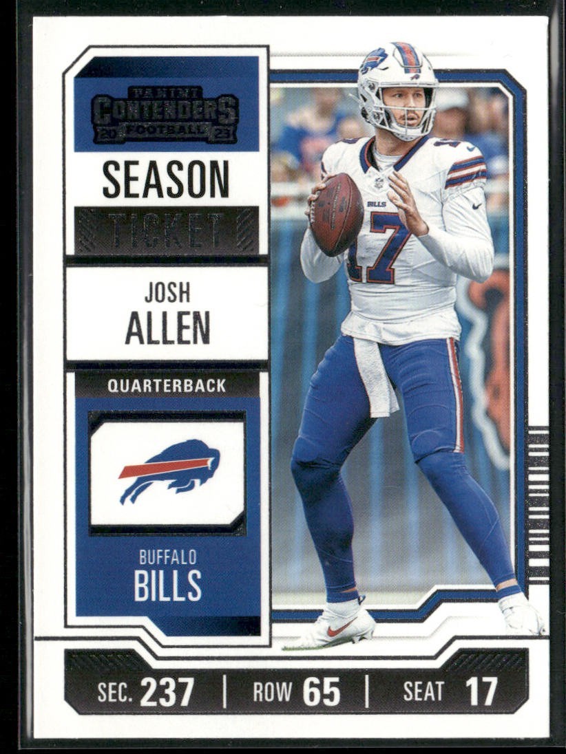 Josh Allen Player Lot Bundle 10 Different Football Cards JA001 Bills back