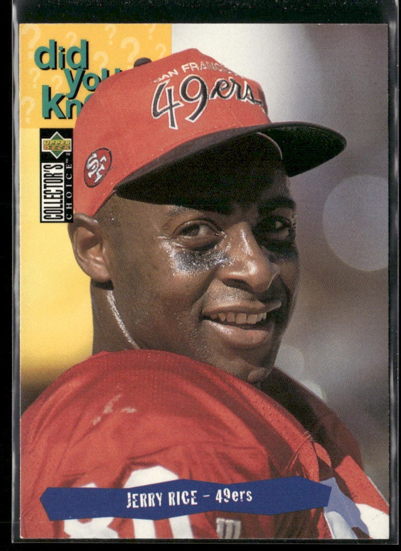 Jerry Rice Player Lot Bundle 10 Different Football Cards JR001 49ers back