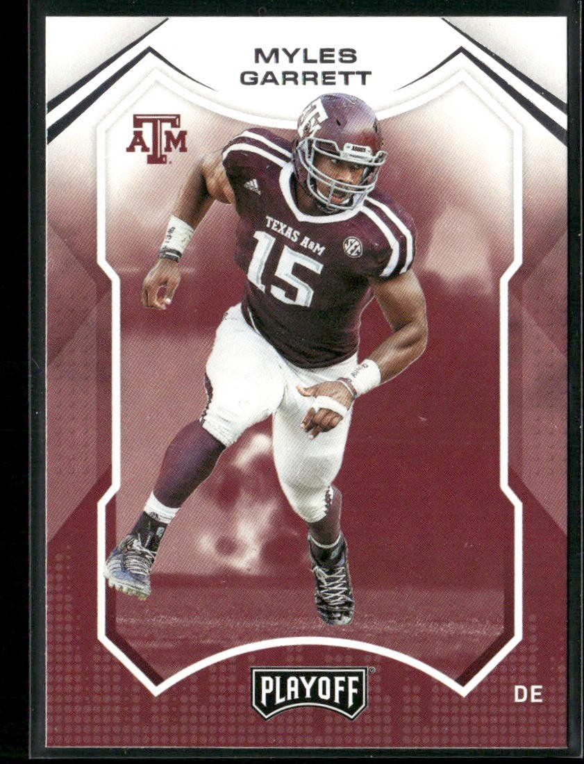 Myles Garrett Player Lot Bundle 10 Different Football Cards MG001 Browns back