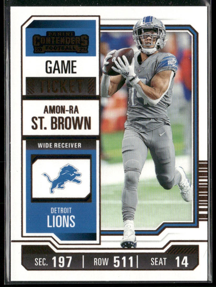 Amon-Ra St. Brown Player Lot Bundle 10 Different Football Cards ASB001 Lions 2RC back
