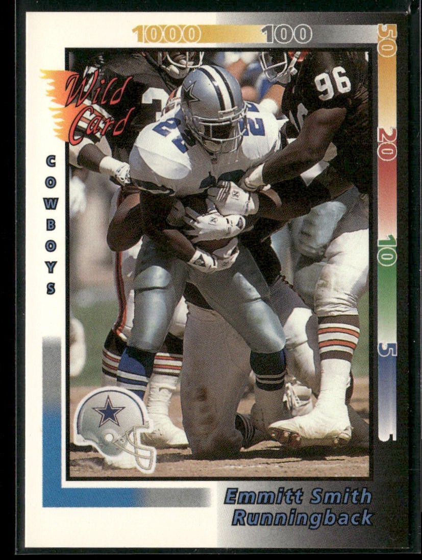 Emmitt Smith Player Lot Bundle 10 Different Football Cards ES006 Cowboys back