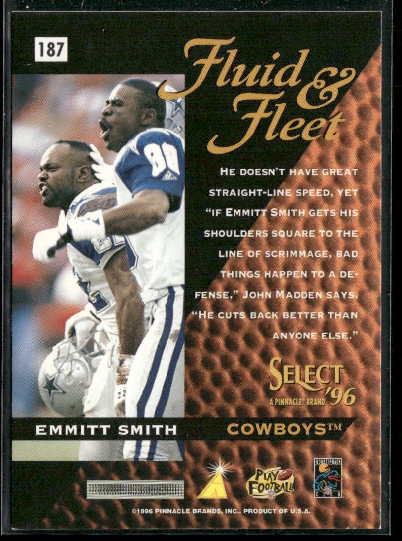 Emmitt Smith Player Lot Bundle 10 Different Football Cards ES002 Cowboys back