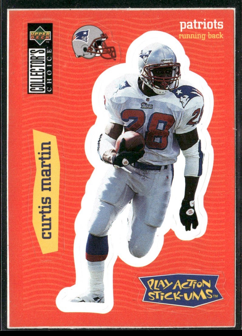 Curtis Martin Player Lot Bundle 10 Different Football Cards CM001 2 RC back