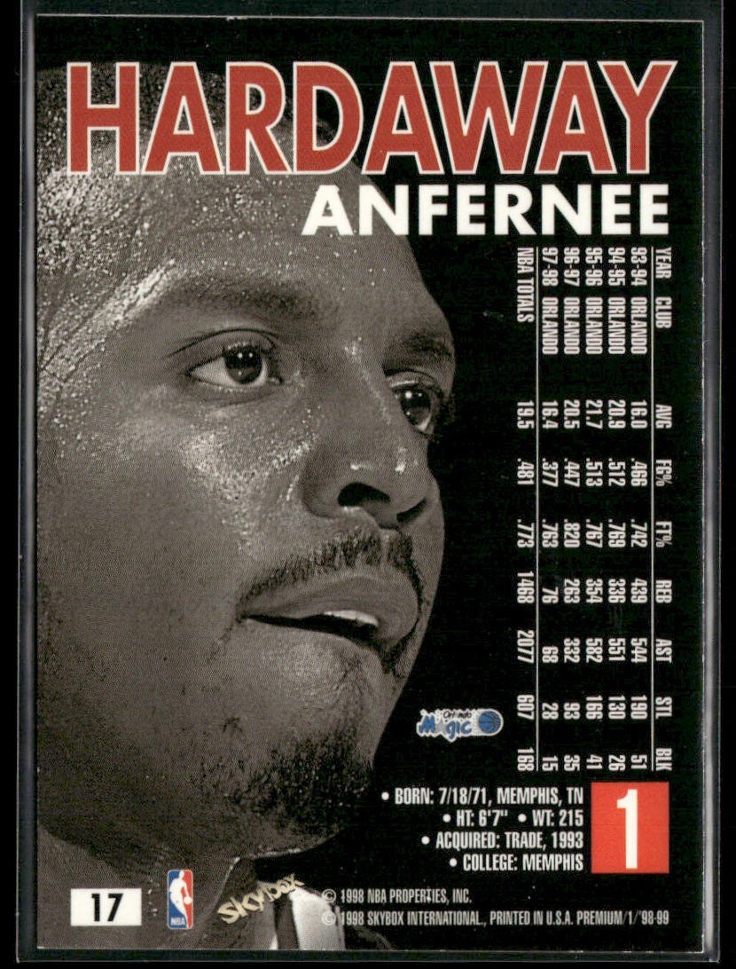 Anfernee "Penny" Hardaway Player Lot Bundle 10 Basketball Cards AH001 2 RC Magic back