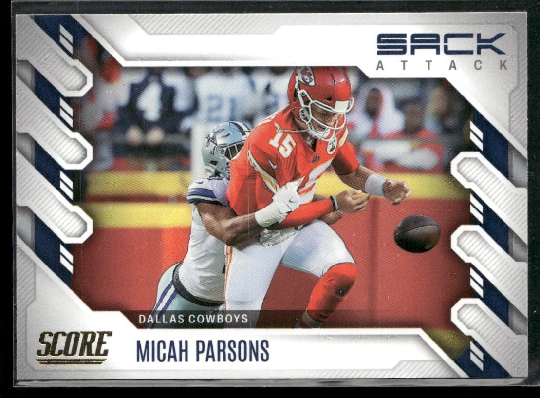 Micah Parsons Player Lot Bundle 10 Different Football Cards MP002 Cowboys 2 RC back