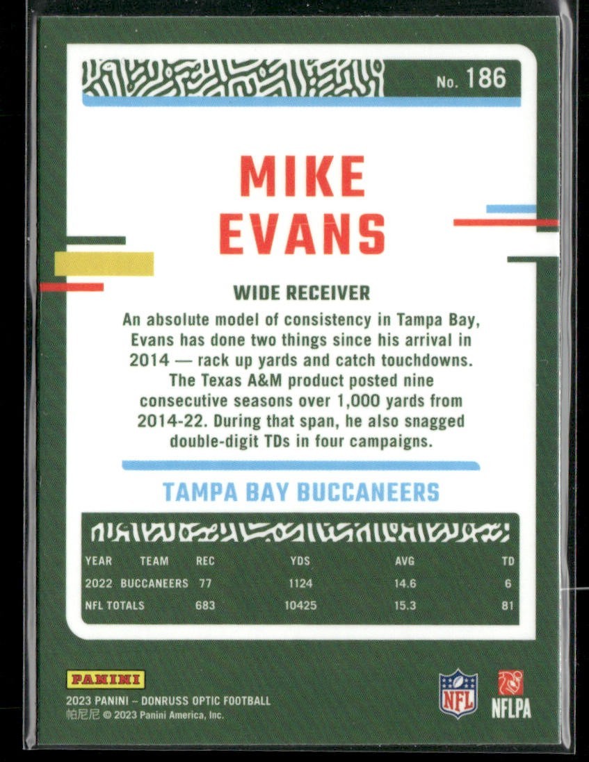 Mike Evans Player Lot Bundle 10 Different Football Cards ME003 Buccaneers back