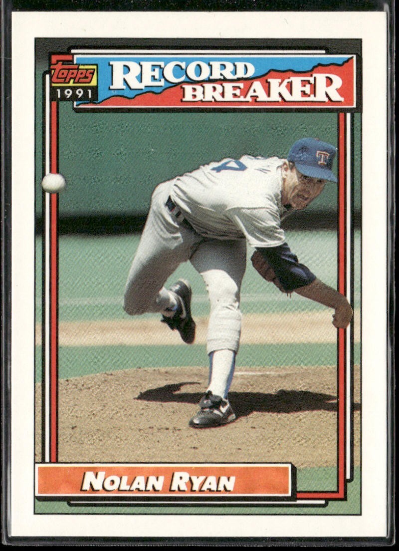 Nolan Ryan Player Lot Bundle 10 Different Baseball Cards NR001 Rangers back