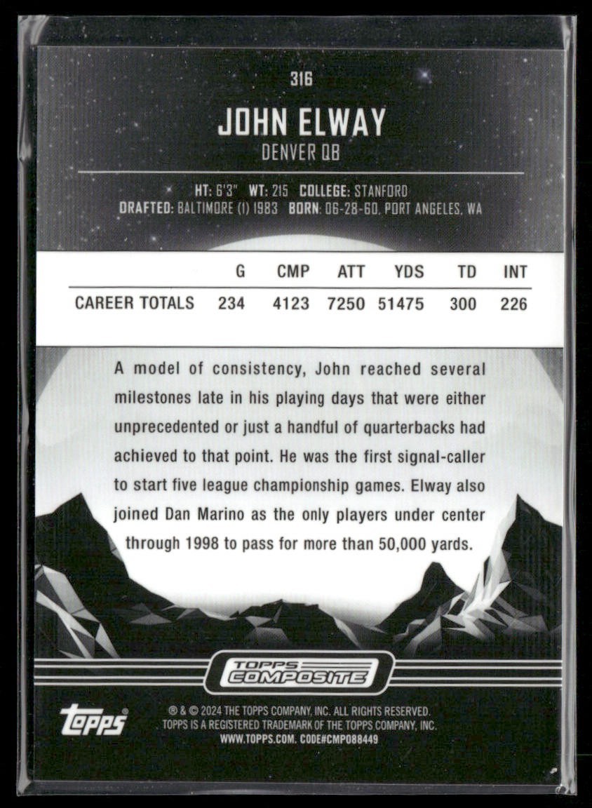 John Elway Player Lot Bundle 10 Different Football Cards JE003 Broncos back