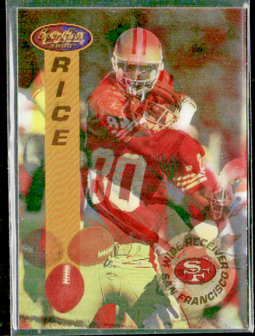 Jerry Rice Player Lot Bundle 10 Different Football Cards JR008 49ers front