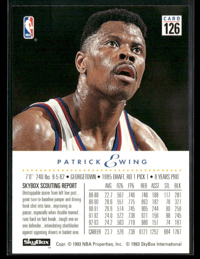 Patrick Ewing Player Lot Bundle 10 Basketball Cards PE001 New York Knicks back