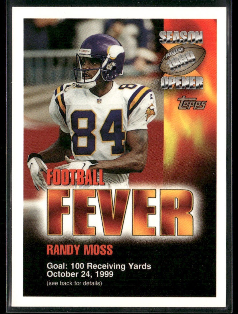 Randy Moss Player Lot Bundle 10 Different Football Cards RM001 Vikings Raiders back