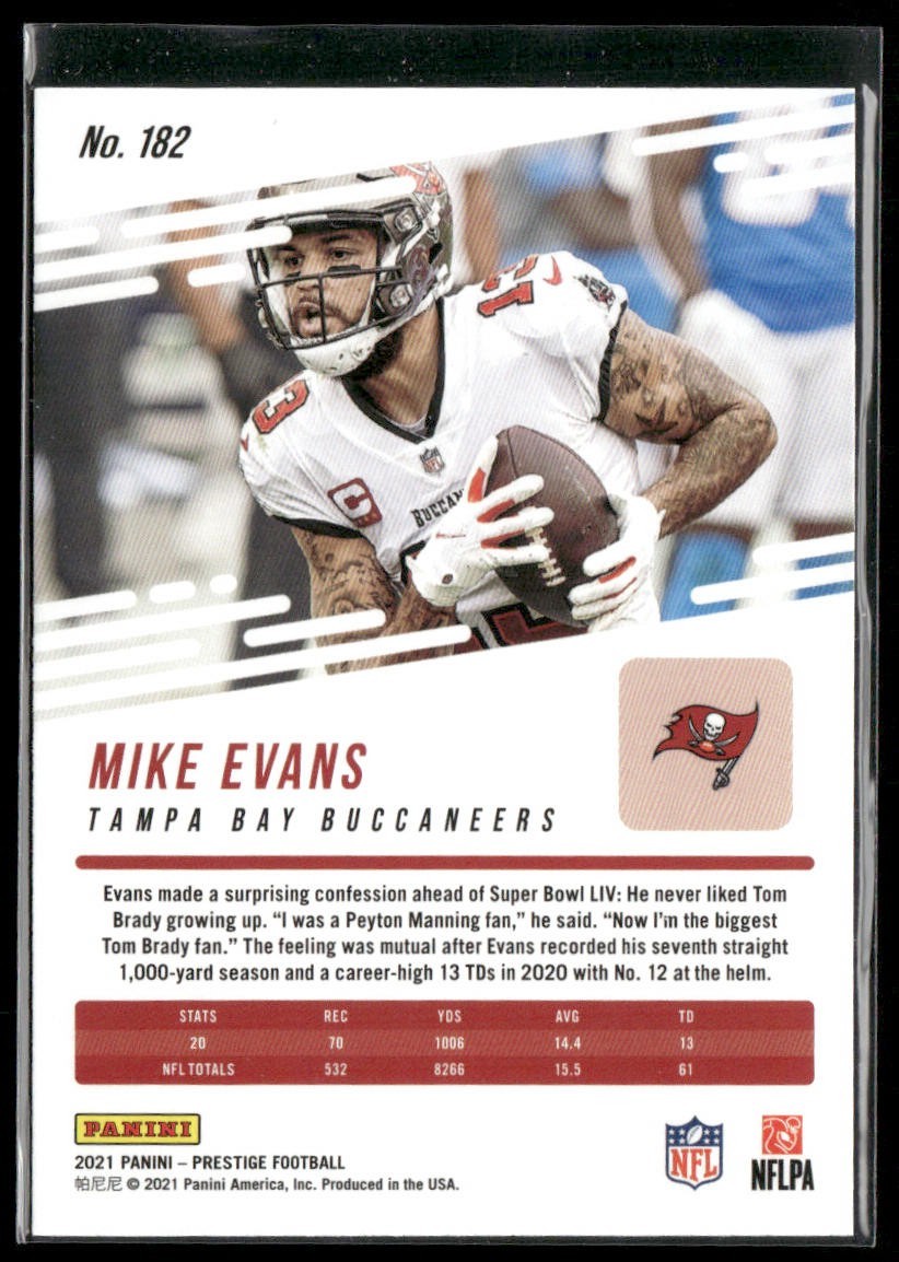 Mike Evans Player Lot Bundle 10 Different Football Cards ME003 Buccaneers back