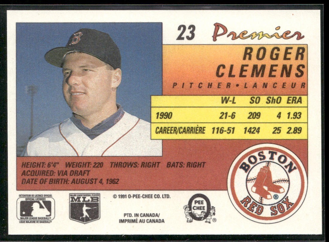 Roger Clemens Lot Bundle 10 Different Baseball Cards RC001 Red Sox Yankees back