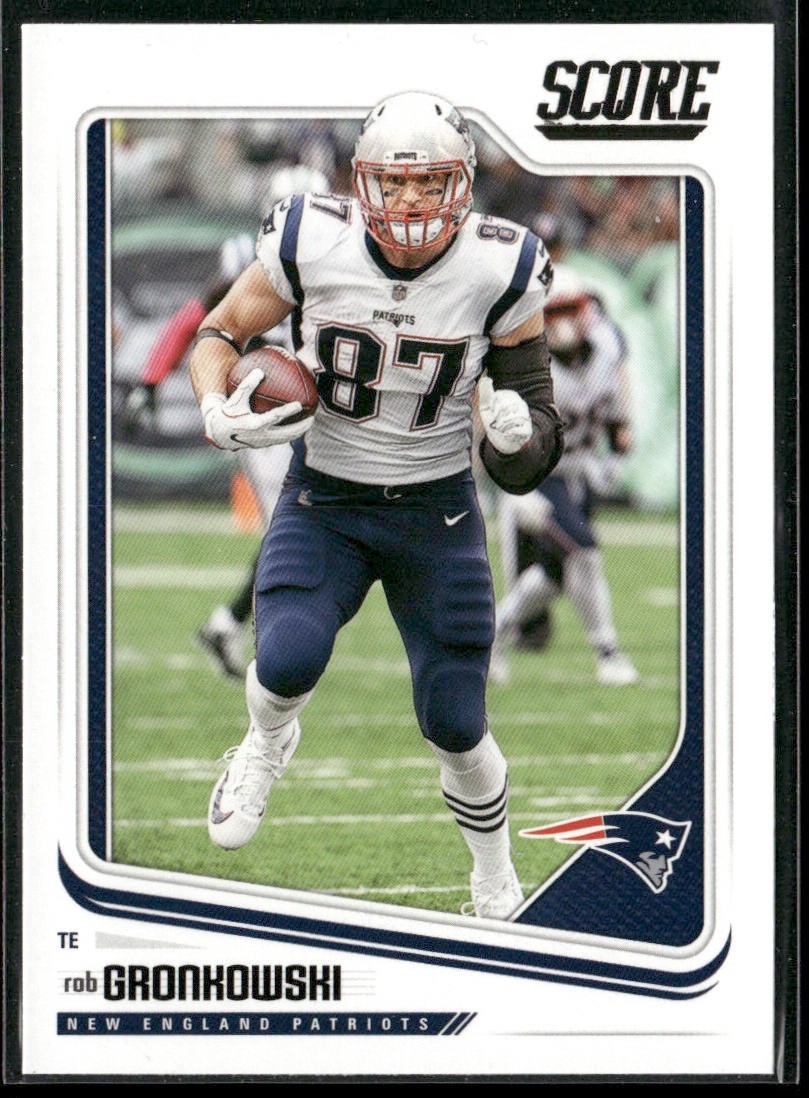 Rob Gronkowski Player Lot Bundle 10 Different Football Cards RG002 back