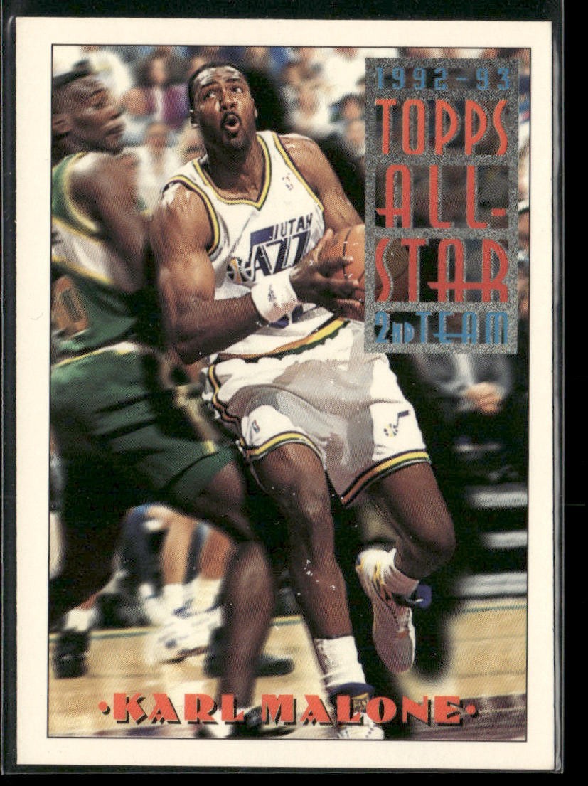 Karl Malone Player Lot Bundle 10 Basketball Cards KM003 Utah Jazz back
