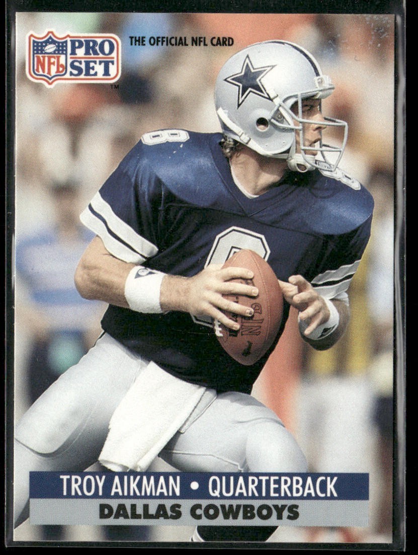 Troy Aikman Player Lot Bundle 10 Different Football Cards TA009 Cowboys back