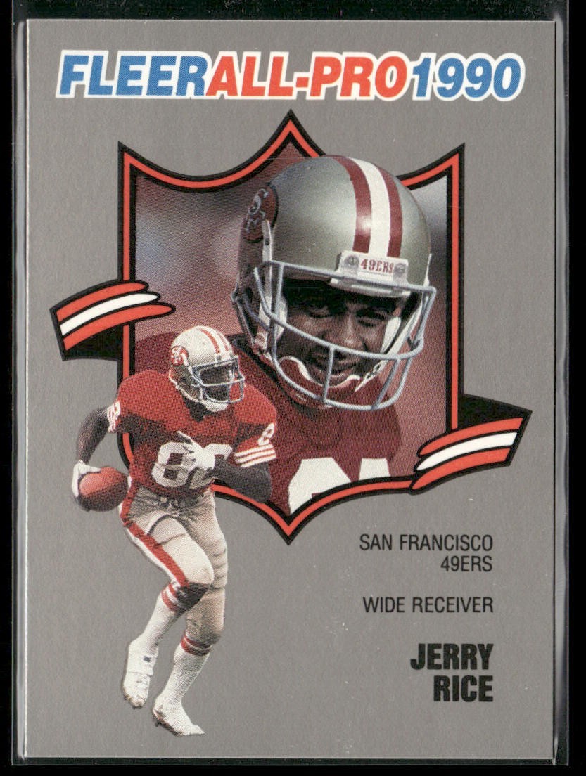 Jerry Rice Player Lot Bundle 10 Different Football Cards JR008 49ers back