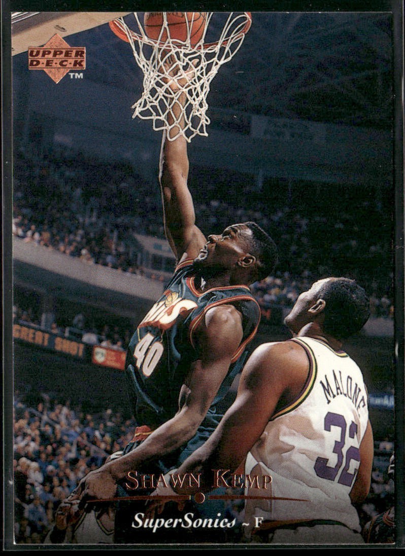Shawn Kemp Player Lot Bundle 10 Basketball Cards SK003 Supersonics Cavs back