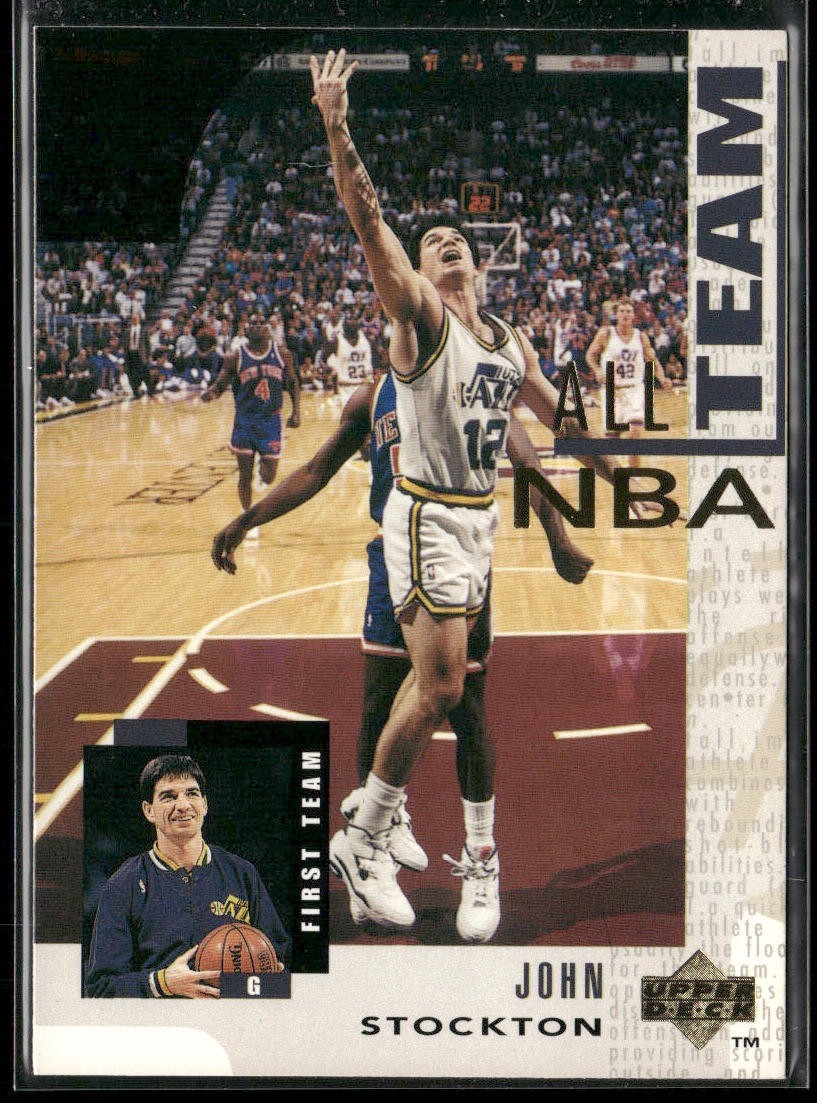John Stockton Player Lot Bundle 10 Basketball Cards JS004 Utah Jazz back