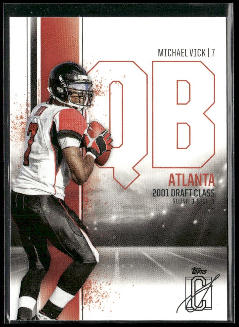 Michael Vick Player Lot Bundle 10 Different Football Cards MV001 Falcons back