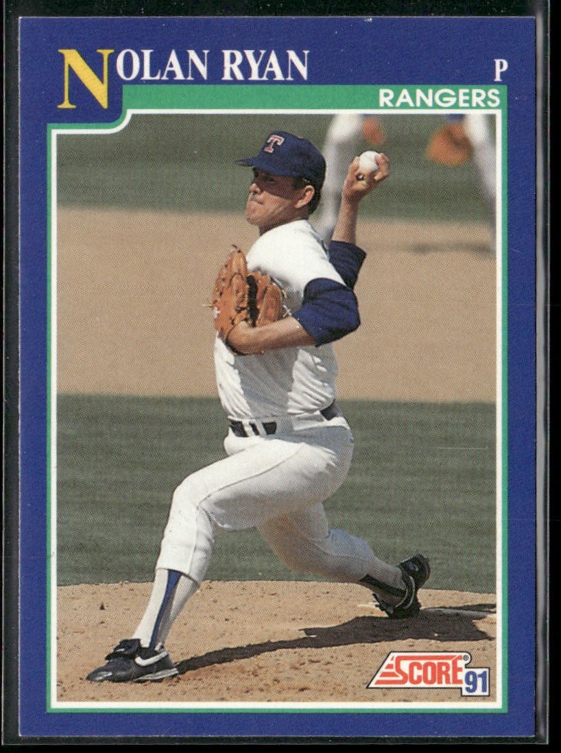 Nolan Ryan Player Lot Bundle 10 Different Baseball Cards NR003 Rangers back