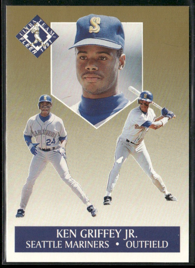 Ken Griffey Jr. Player Lot Bundle 10 Different Baseball Cards KGJ002 Mariners back