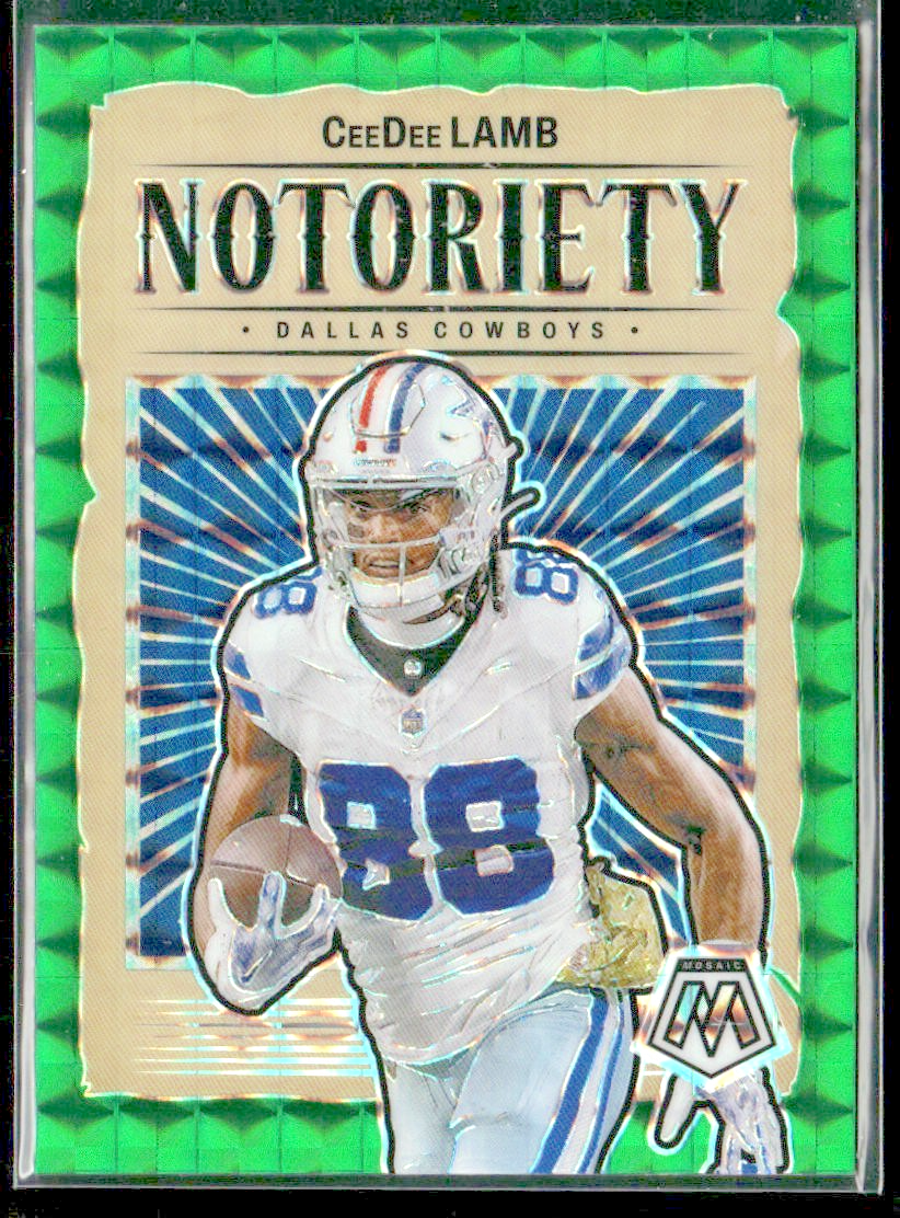 CeeDee Lamb Player Lot Bundle 10 Different Football Cards CDL002 Cowboys 2 RC front