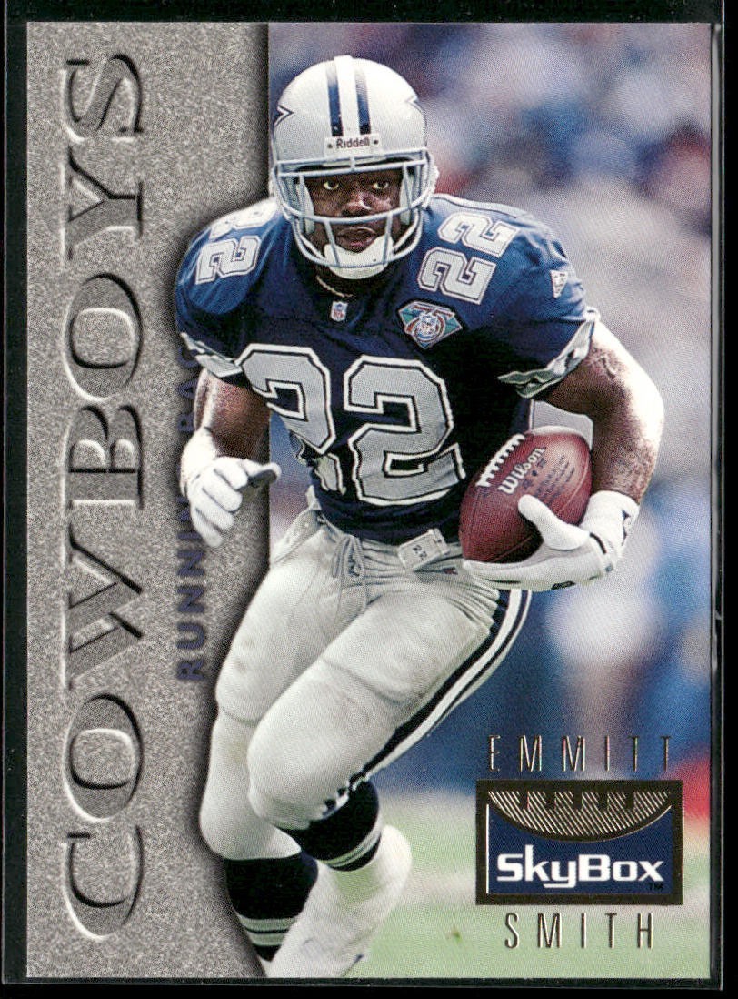 Emmitt Smith Player Lot Bundle 10 Different Football Cards ES007 Cowboys back