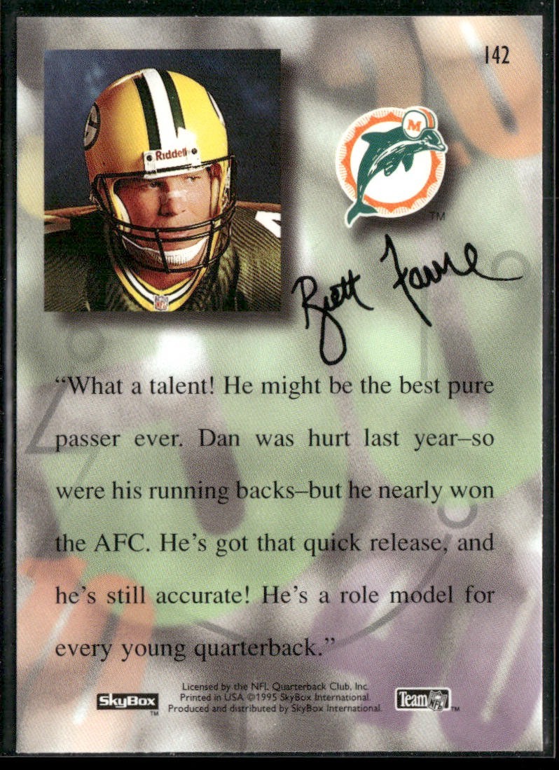 Dan Marino Player Lot Bundle 10 Different Football Cards DM001 Dolphins back