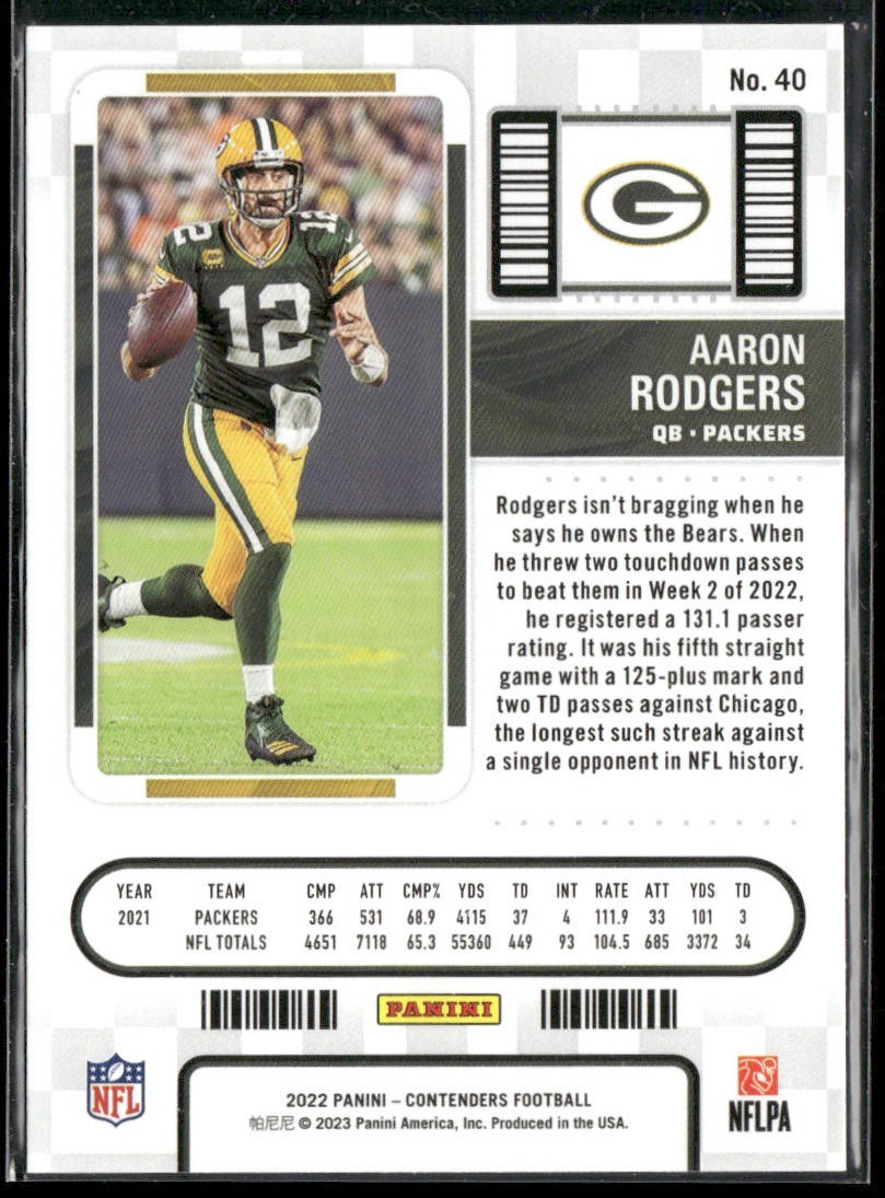 Aaron Rodgers Player Lot Bundle 10 Different Football Cards AR001 Packers Jets back
