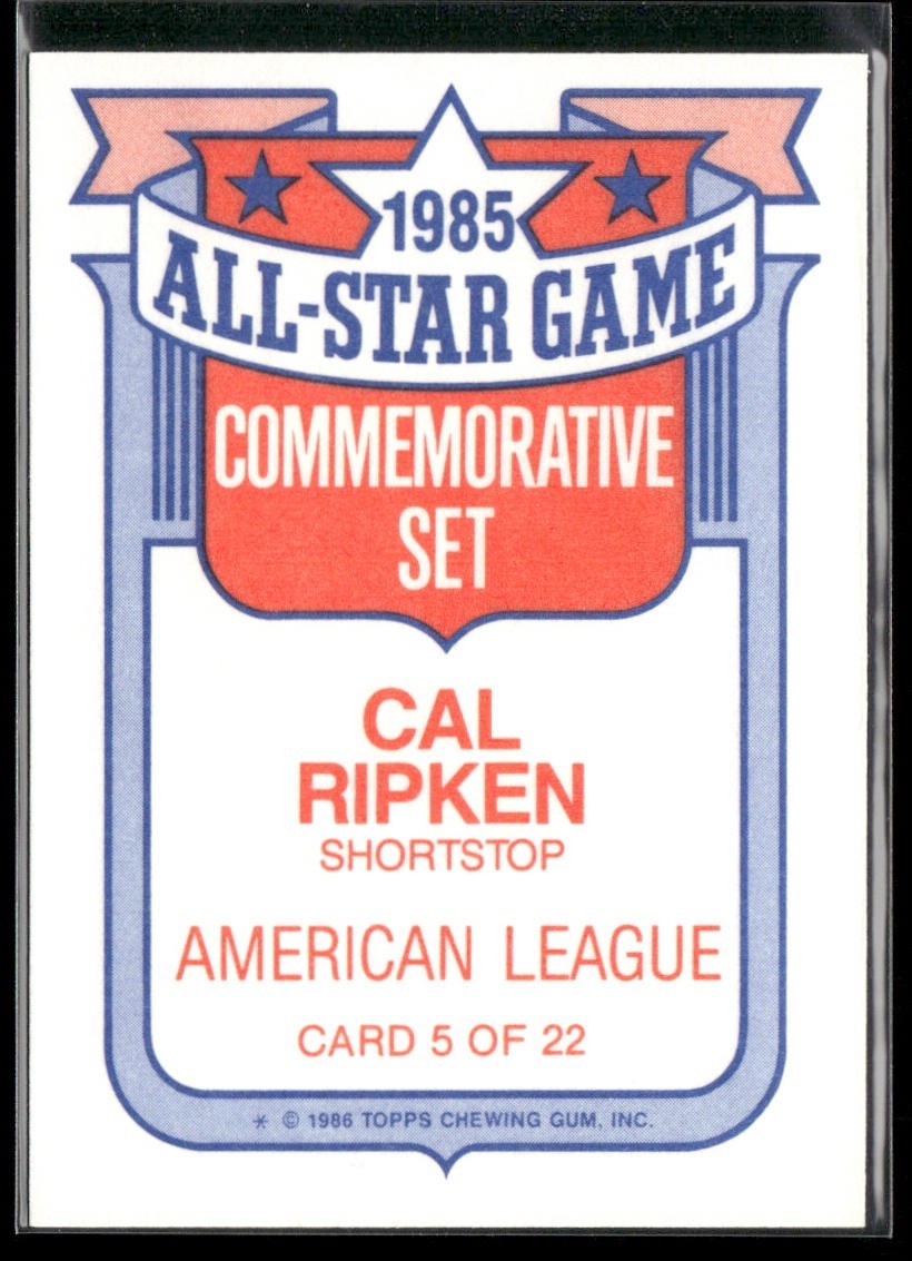 Cal Ripken Jr. Player Lot Bundle 10 Different Baseball Cards CRJ001 Orioles back