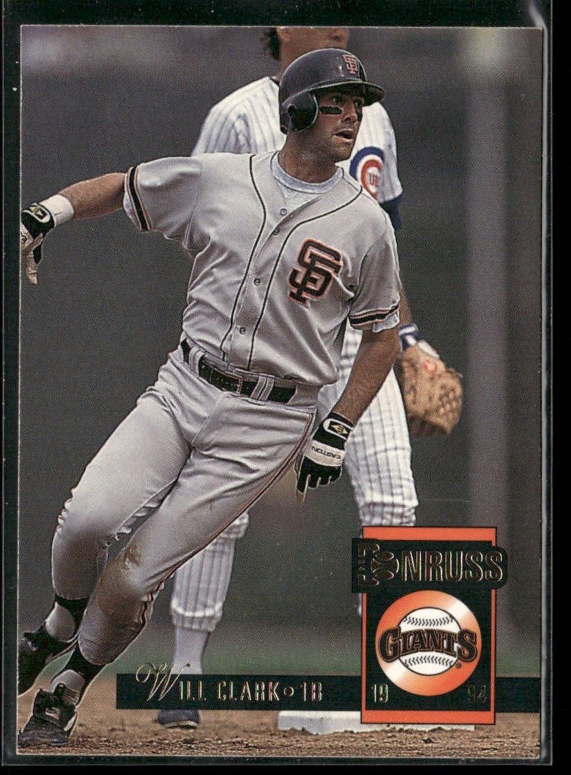 Will Clark Player Lot Bundle 10 Different Baseball Cards WC001 Giants back