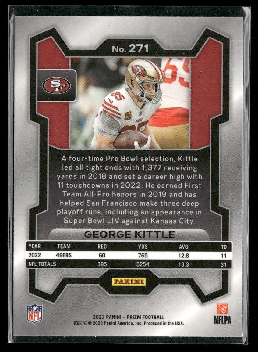 George Kittle Player Lot Bundle 9 Different Football Cards GK001 49ers back