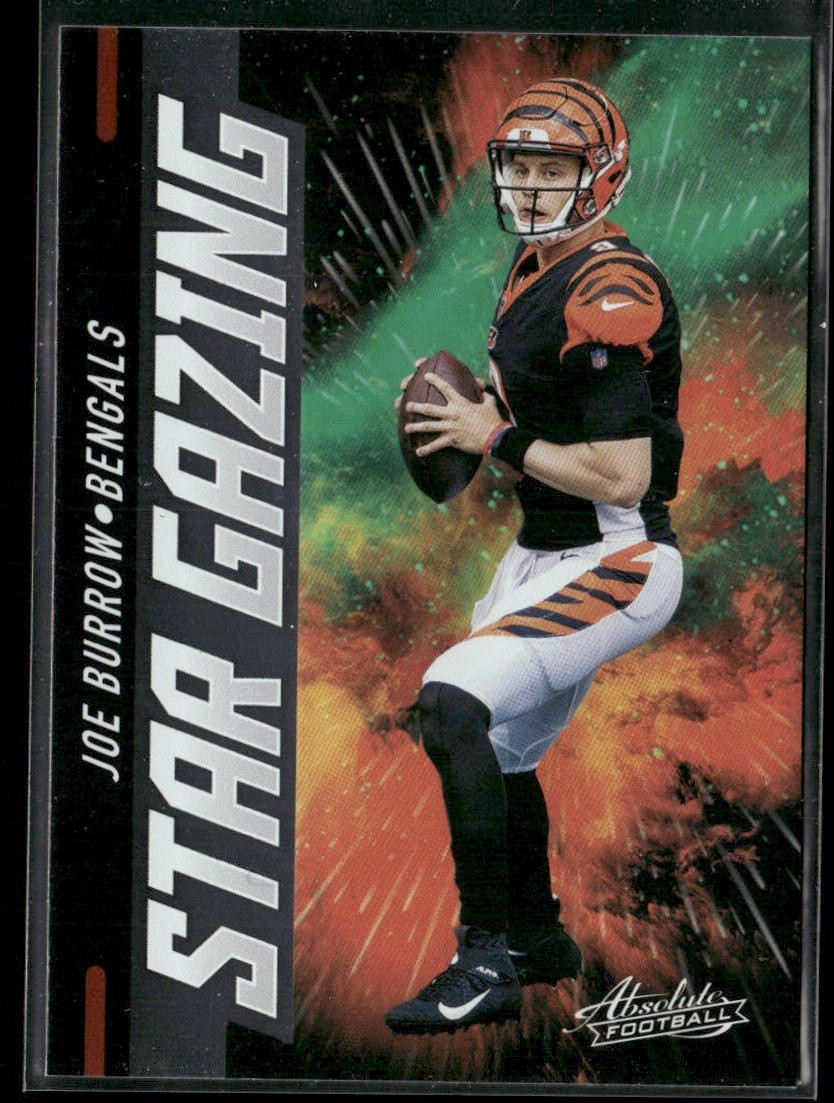Joe Burrow Player Lot Bundle 10 Different Football Cards JB001 Bengals front
