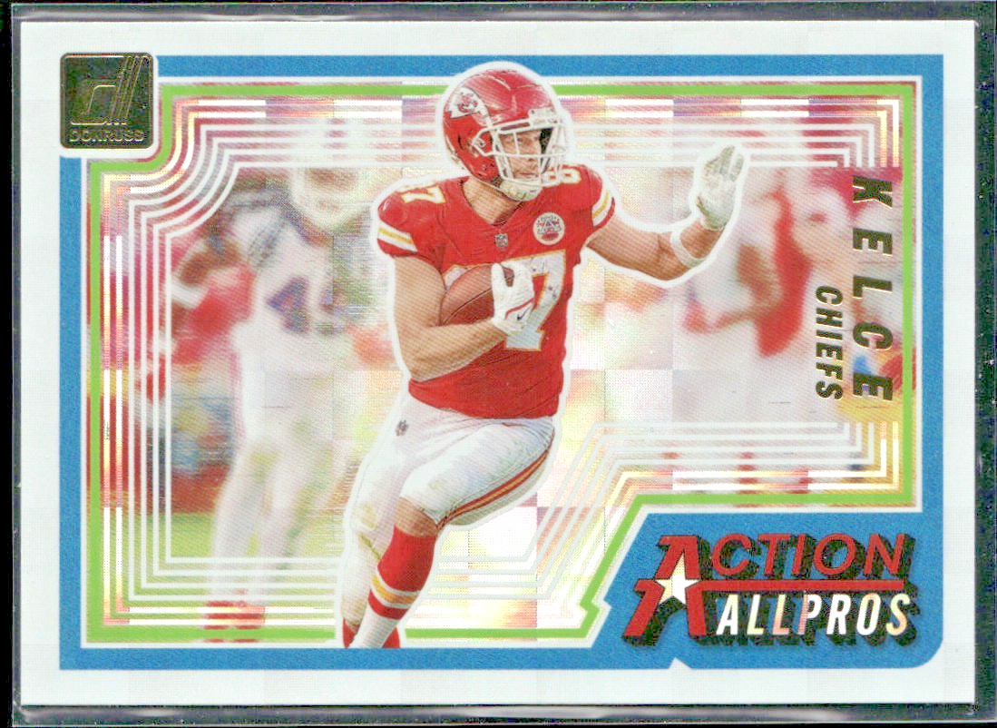 Travis Kelce Player Lot Bundle 10 Different Football Cards TK001 Chiefs front