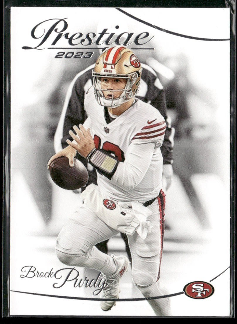 Brock Purdy Player Lot Bundle 10 Different Football Cards BP001 49ers back