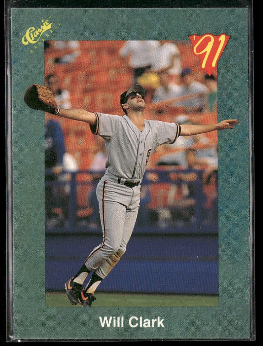 Will Clark Player Lot Bundle 10 Different Baseball Cards WC001 Giants back