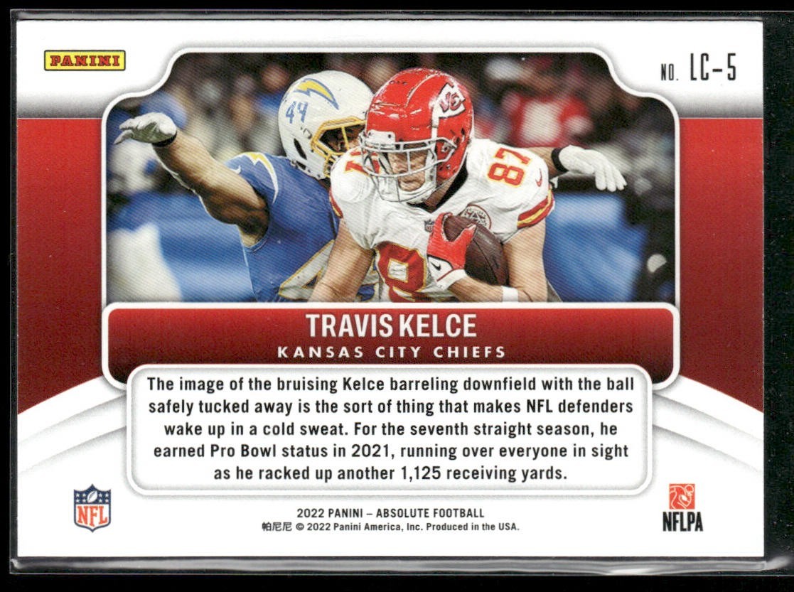 Travis Kelce Player Lot Bundle 10 Different Football Cards TK003 Chiefs back