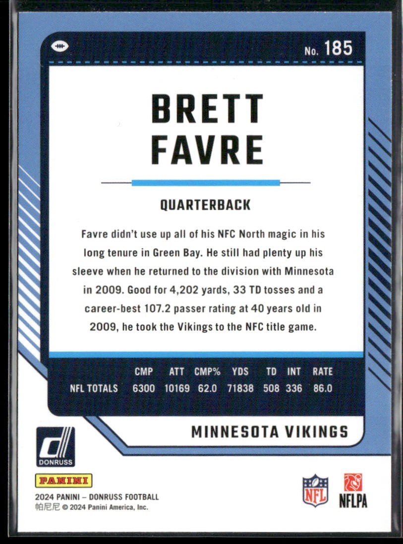 Brett Favre Player Lot Bundle 10 Different Football Cards BF004 Packers back