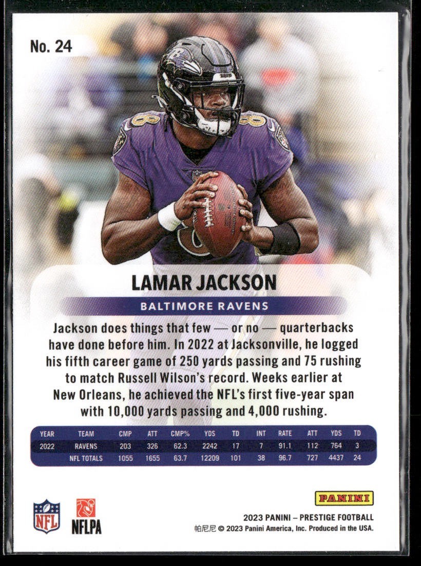 Lamar Jackson Player Lot Bundle 10 Different Football Cards LJ004 Ravens back