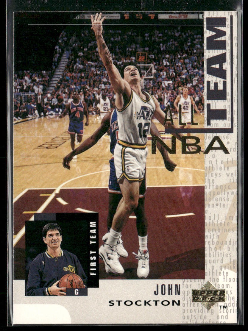 John Stockton Player Lot Bundle 10 Basketball Cards JS001 Utah Jazz back