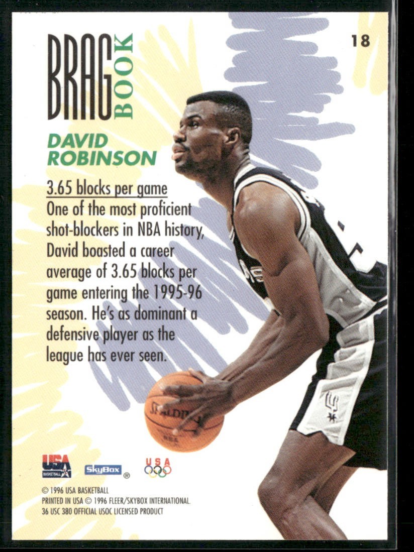 David Robinson Player Lot Bundle 10 Basketball Cards DR002 Spurs back