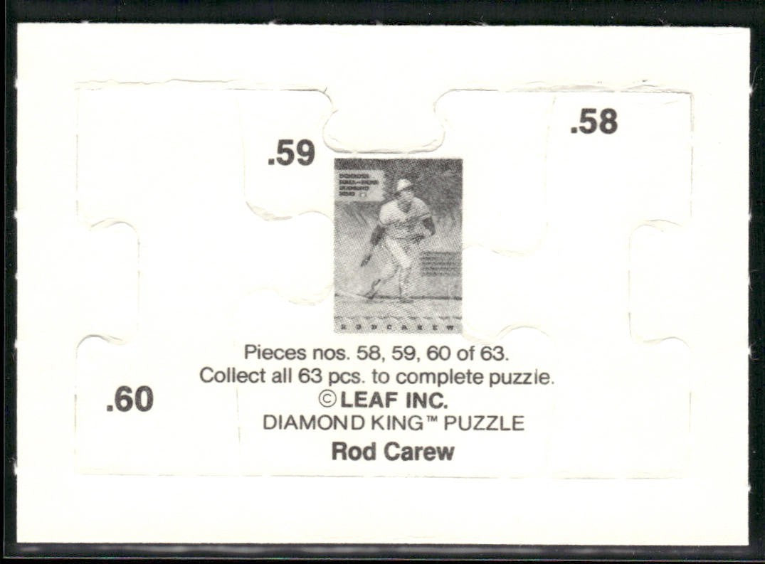 Puzzle Piece Lot Bundle 10 Different Baseball Cards P005 back