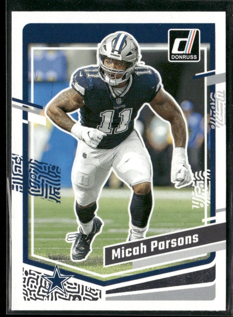 Micah Parsons Player Lot Bundle 10 Different Football Cards MP002 Cowboys 2 RC back