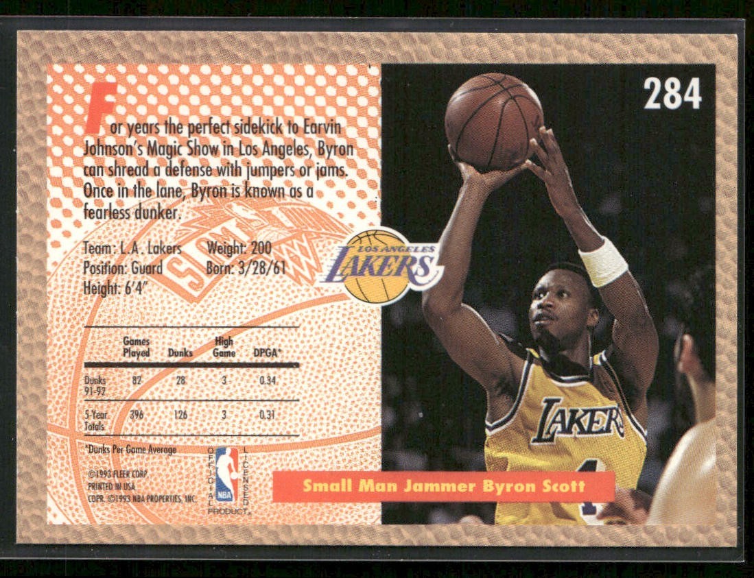 Byron Scott Player Lot Bundle 10 Different Basketball Cards BS001 Lakers Pacers back