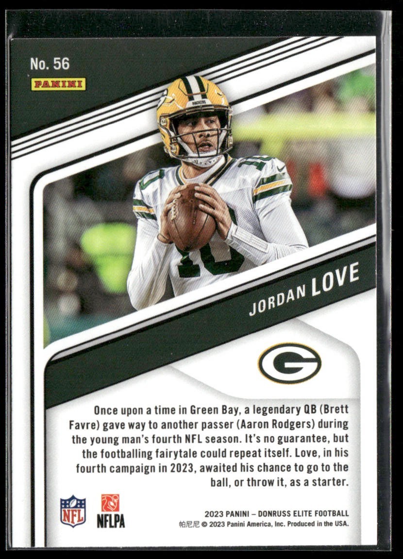 Jordan Love Player Lot Bundle 10 Different Football Cards JL002 Packers back