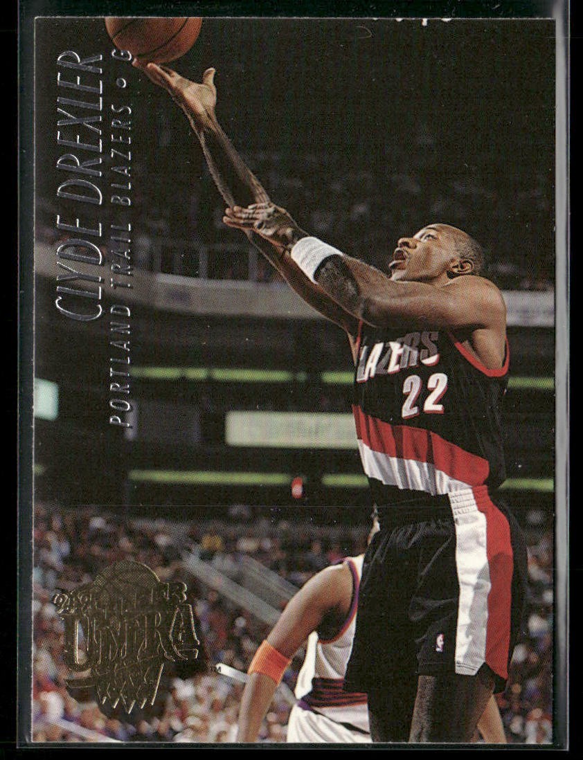 Clyde "The Glide" Drexler Player Lot Bundle 10 Basketball Cards CD001 Portland back
